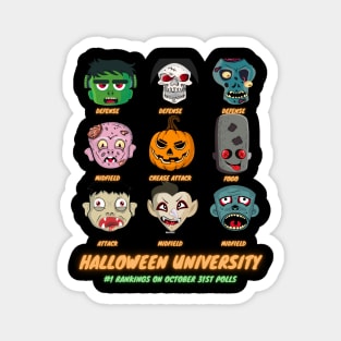 Halloween University  Lacrosse Starting Line-Up T-Shirt Magnet