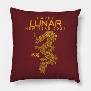 Lunar New Year 2024 The Year Of Dragon 2024 Men Women Kids Pillow