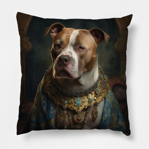 Stately Pitbull - Italian Prince Pillow by HUH? Designs