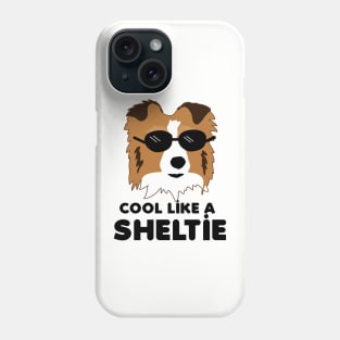 Shetland Sheepdog Sheltie Pattern Miniature Collie Dog Breed - Brown background Phone Case