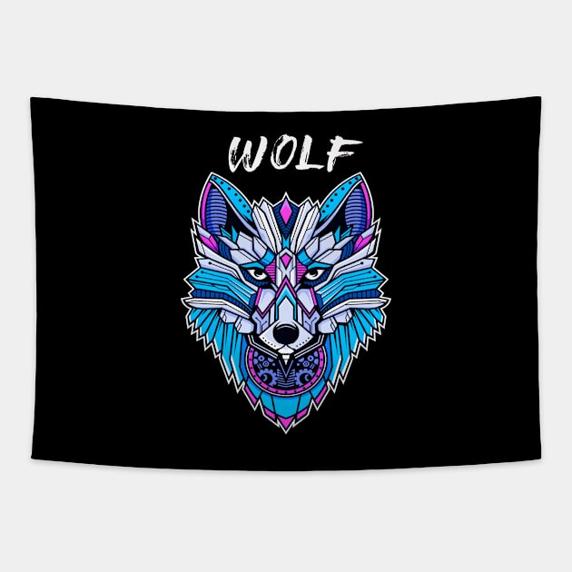 Wolf Animal Lover Tapestry by JeffDesign