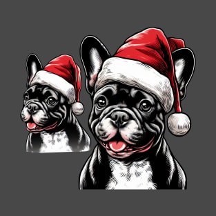 French Bulldog Santa Claus T-Shirt