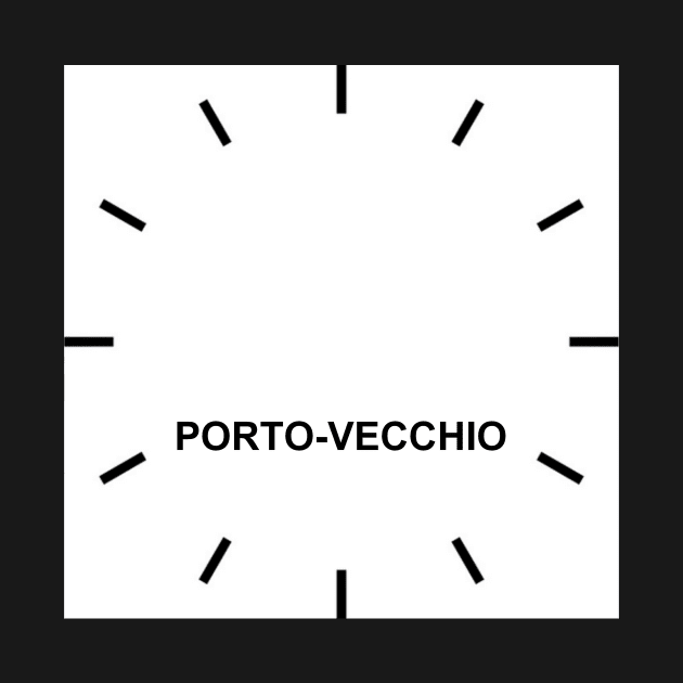 PORTO-VECCHIO Time Zone Wall clock by ghjura