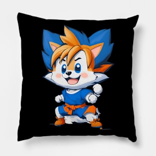 Cartoon Dog Goku Karate Style Pillow