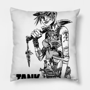 Tank Girl IV (Milk,F*gs,Paper) Monochrome. Pillow