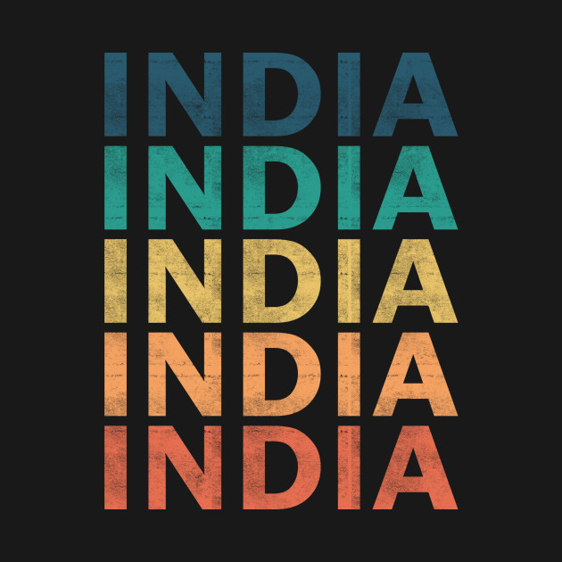 India Name T Shirt - India Vintage Retro Name Gift Item Tee by henrietacharthadfield