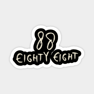 Hand Drawn Letter Number 88 Eighty Eight Magnet