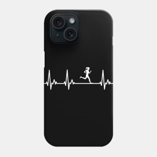 Female Runner My Heart Beats for Running Phone Case