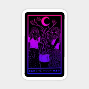 Midnight Margarita Moon - tarot card bubblegum bi pride Magnet