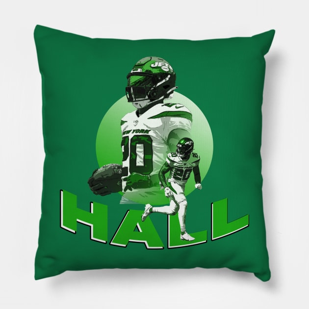 Breece Hall Pillow by islandersgraphics