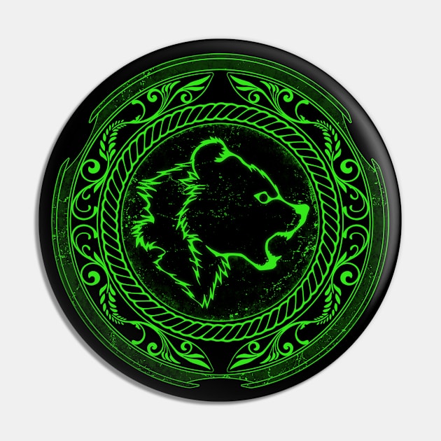 Viking bear warrior berserker shield Pin by NicGrayTees