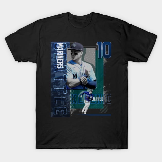 Jarred Kelenic Baseball Paper Poster Mariners 2 - Jarred Kelenic - T-Shirt