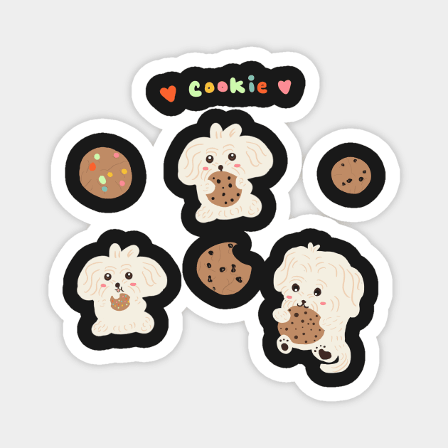 Cookie Dog Magnet by PatternbyNOK