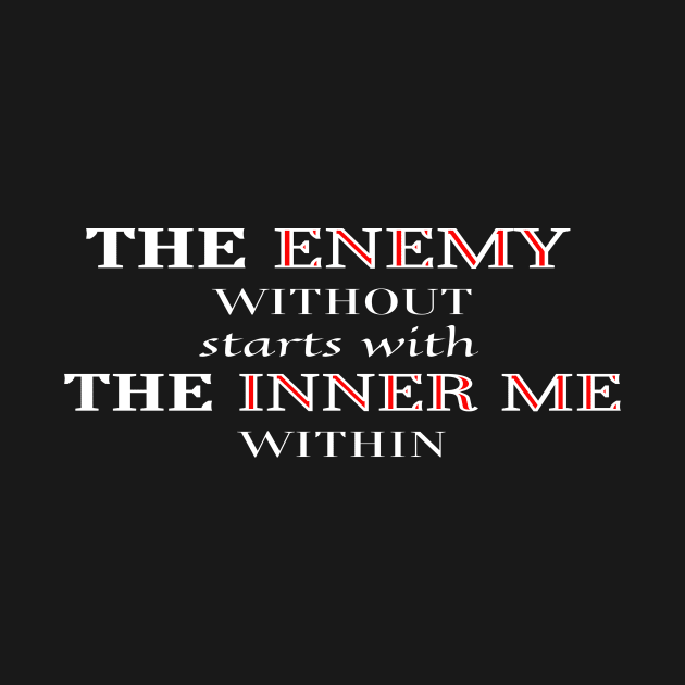 Typography of Enemy Vs Inner Me by HMTC