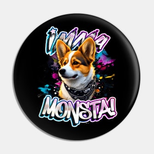 Imma Monsta! CORGI | Blacktee | by Asarteon Pin