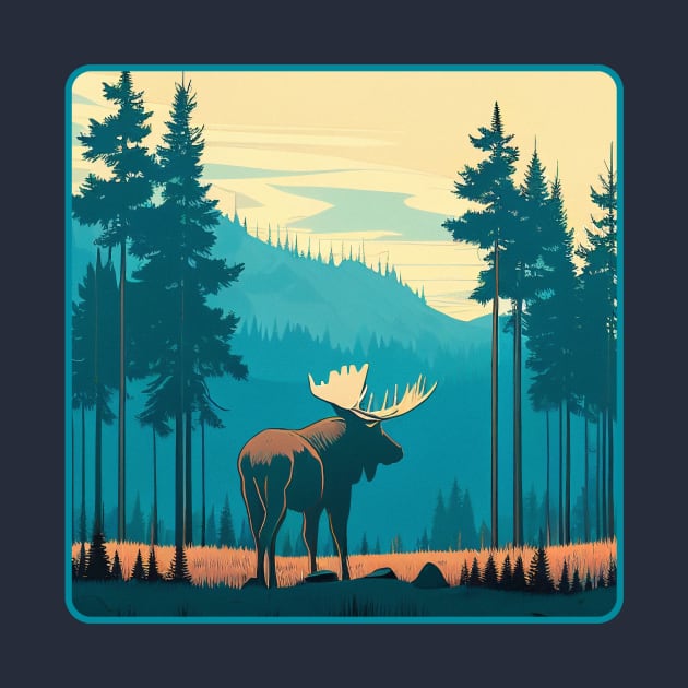 Blue Mountain Moose by Sunshine-thru-the-tees