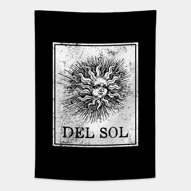 El Sol Loteria Mexican Tarot Card Tapestry by ballhard