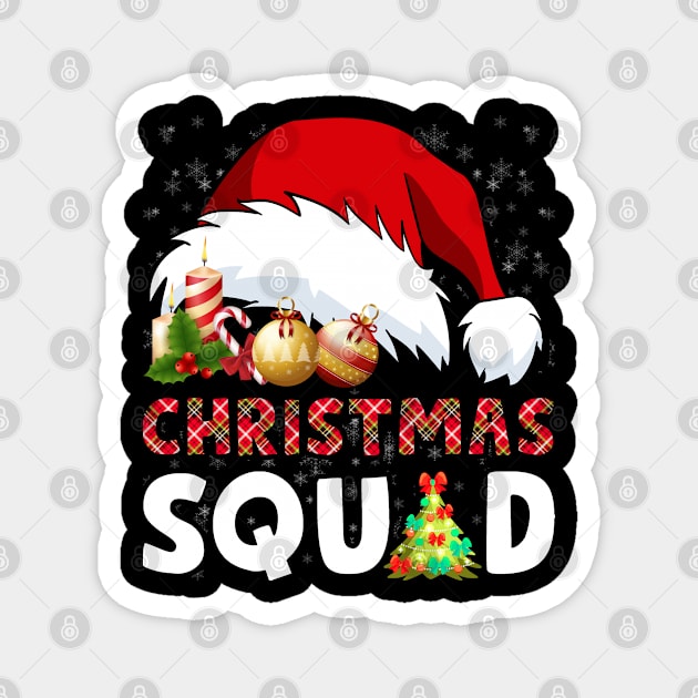 Christmas Squad Funny Xmas Tree Family Matching Pajamas Magnet by Happy Shirt