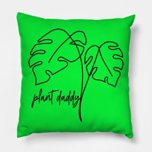 Plant Daddy Black Pillow