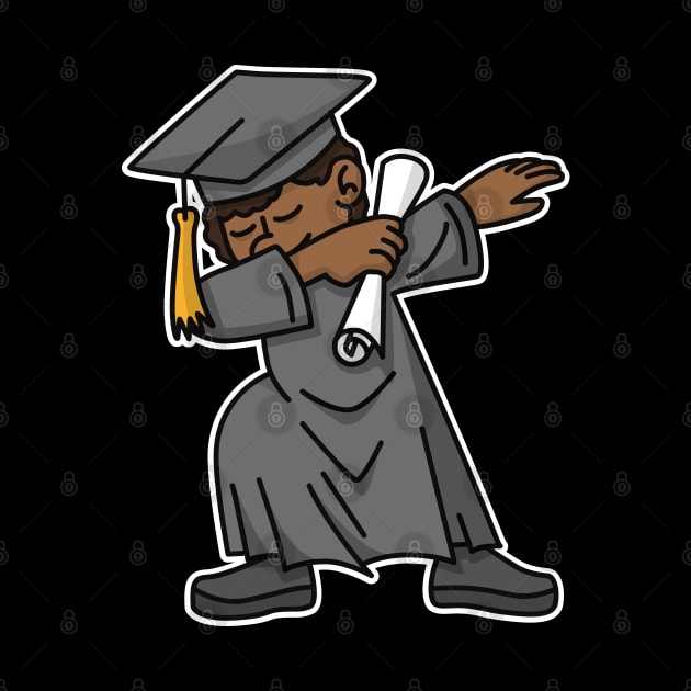 Black boy student dab dabbing graduation school by LaundryFactory