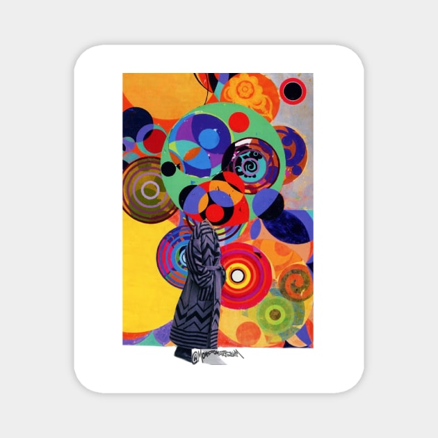 Walking Through, Floating on Circles Magnet by MonsoonartsbyM