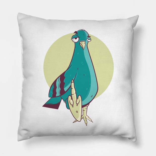 Funny Pidgeon Pillow by consigliop