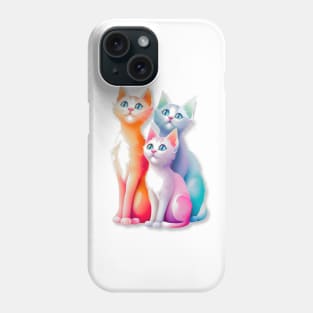 Cat lover, Colorful Kitties Phone Case