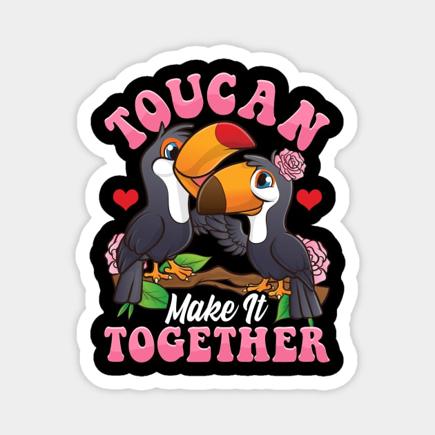 Toucan Make It Together Cute & Funny Bird Pun Magnet by theperfectpresents