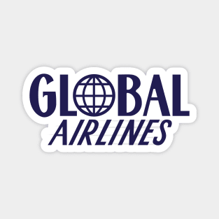 Global Airlines - White Background Magnet