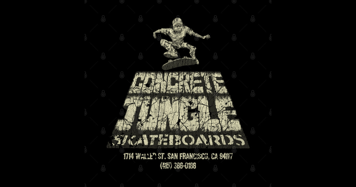 Concrete Jungle Skateboards Skateboarding TShirt TeePublic