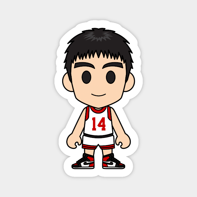 Hisashi Mitsui White Jersey Magnet by Chibi Pops