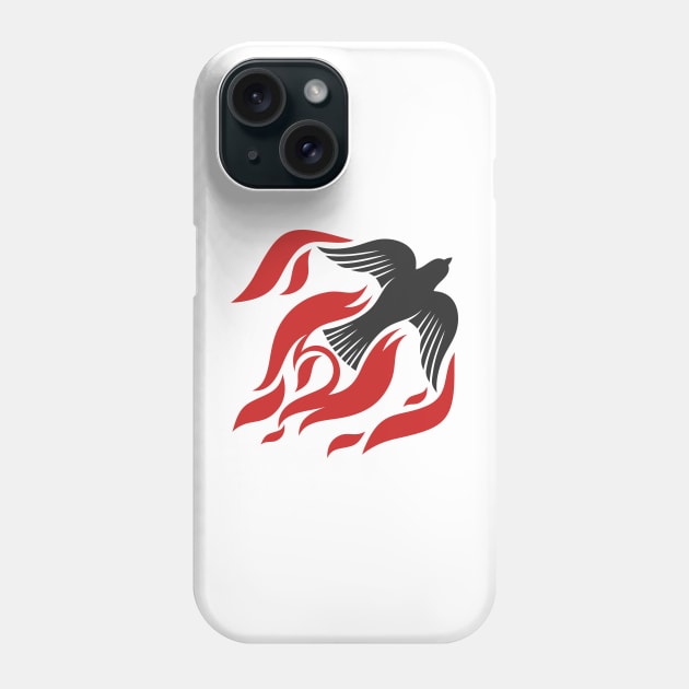 The dove and the flame of fire are symbols of God's Holy Spirit, peace and humility Phone Case by Reformer