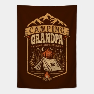 Camping Grandpa Tapestry