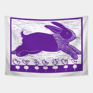 Gergin bunny jumps over the radish patch Tapestry