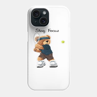 BEAR PLAYING TENNIS Phone Case