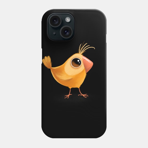 Cute yellow bird Phone Case by hyperactive