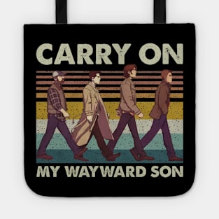 Supernatural Carry On My Wayward Son Vintage Tote