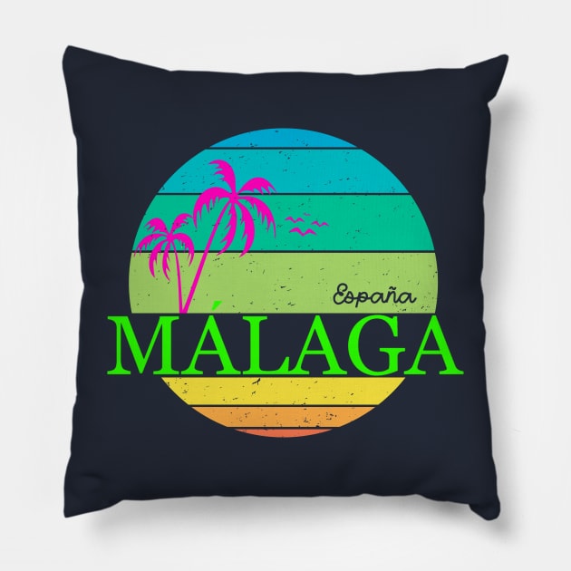 Malaga Spain Pillow by Travellers