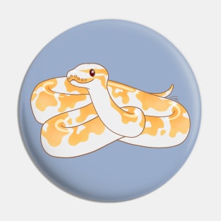 Albino Ball Python Digital Illustration Pin