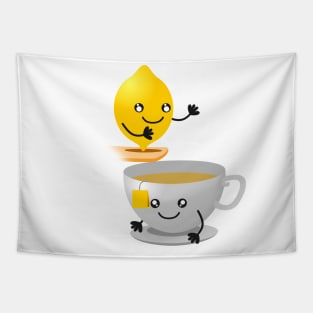 cute lemon tea Tapestry