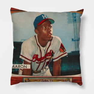 Hank Aaron 1955 Bowman Pillow