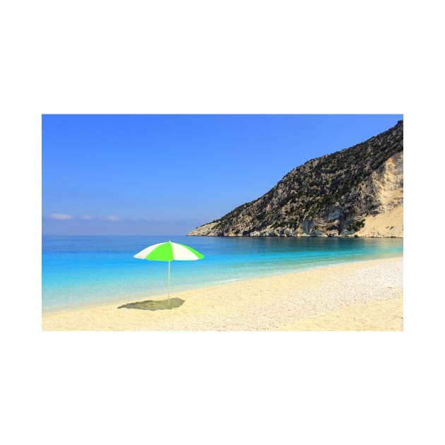 Sun, Sea and Shade - Myrtos Beach by HonorKyne