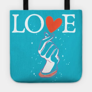 korean love sign Tote