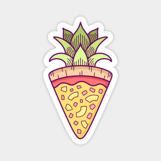 Pineapple Pizza Coat of Arms Magnet