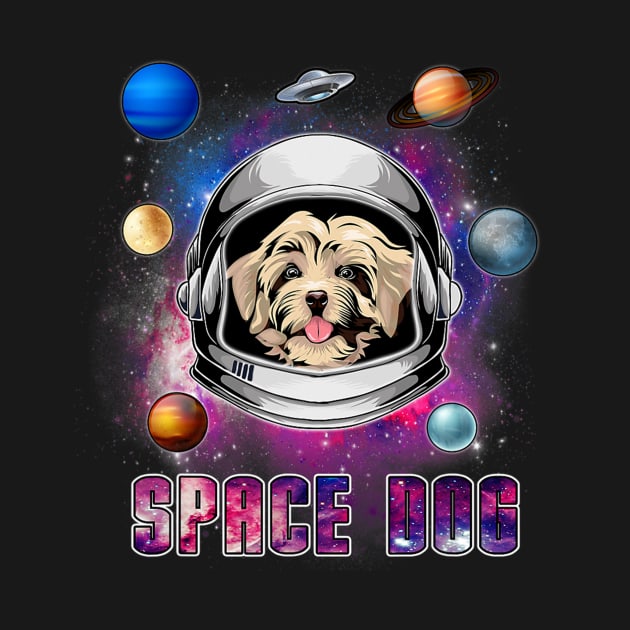 Astronaut Havanese Dog In Space Galaxy by IainDodes