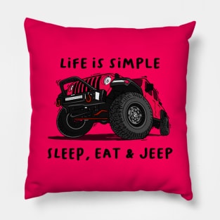 American Jeep Pink Pillow