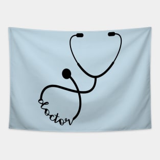 Stethoscope Doctor Text Art Tapestry