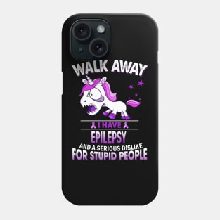 funny epilepsy grumpy unicorn warrior Phone Case