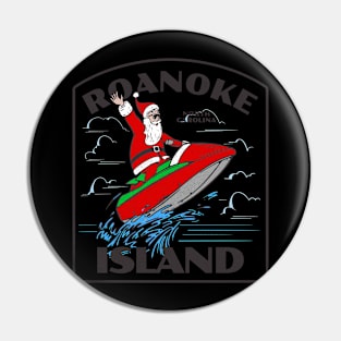 Roanoke Island, NC Christmas Vacationing Waterskiing Santa Pin