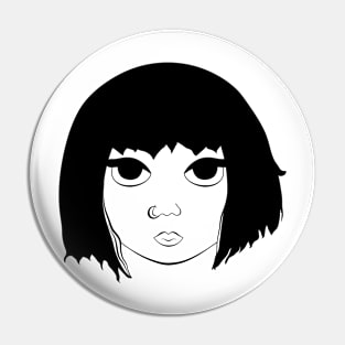 Manga Black Girl Pin